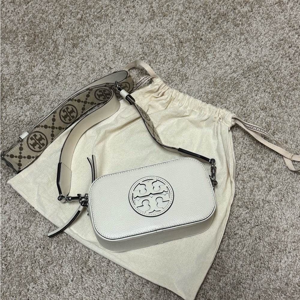 Tory Burch Ivory Mini Miller Crossbody Bag - Picture 4 of 9